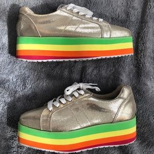 Brand new Rainbow platform sneakers